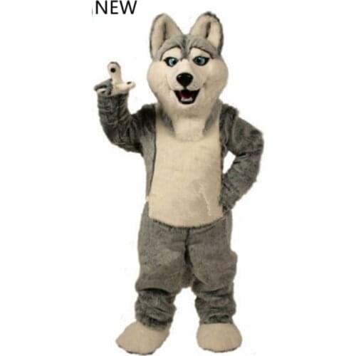 Halloween Long Fur Husky Dog Fursuit Furry Costume Suit Adult Cosplay Party Game Dress Outdoor Performance Props