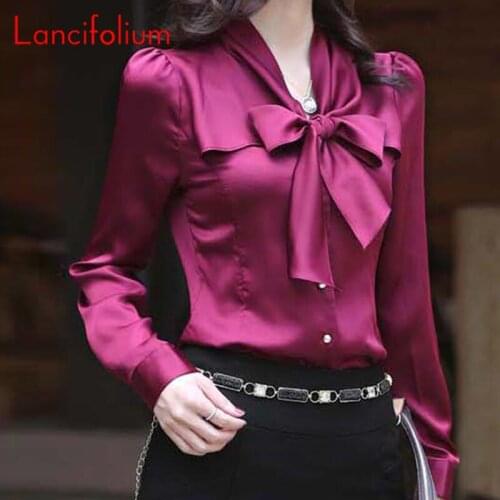 Lancifolium Satin Blouses