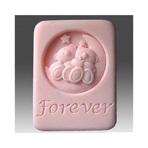 Moon Bear Star Craft Silicone Soap Mold Gift DIY Silicone Cake Baking Mould K263