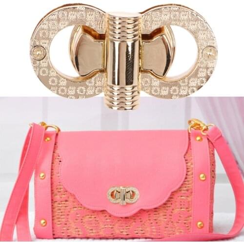 Metal Clasp Turn Twist Lock for DIY Handbag Craft Shoulder Bag Purse Hardware