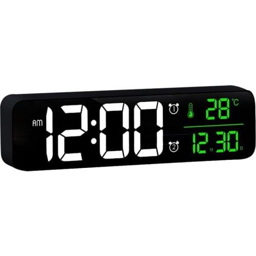 1pc Temperature Digital Screen Wheather Light Clock Alarm Clock Lamp Clock for Bedroom Time Reminding Household