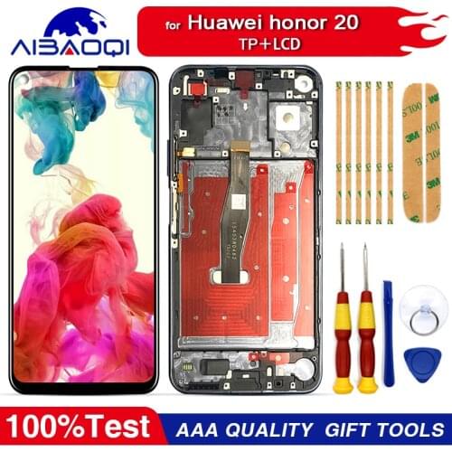 New Original Touch Screen LCD Display For Huawei Honor 20 / YAL-L21 / Nova 5t With Frame Replacement Parts