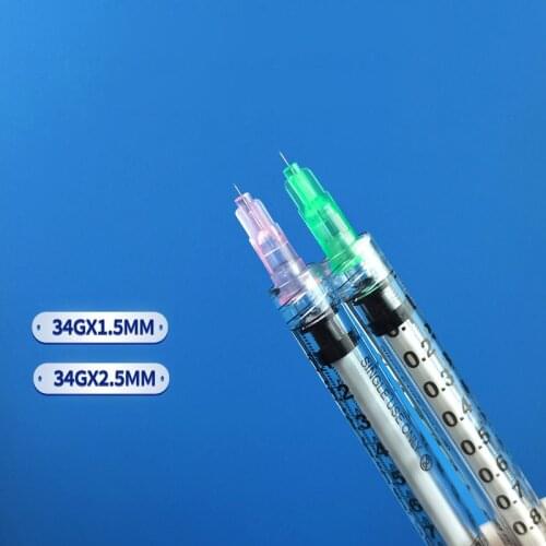 Disposable Microneedles Sterile Fillmed Hand Painless Needles for Anti Aging Around Eyes and Neck 1.5mm 2.5mm