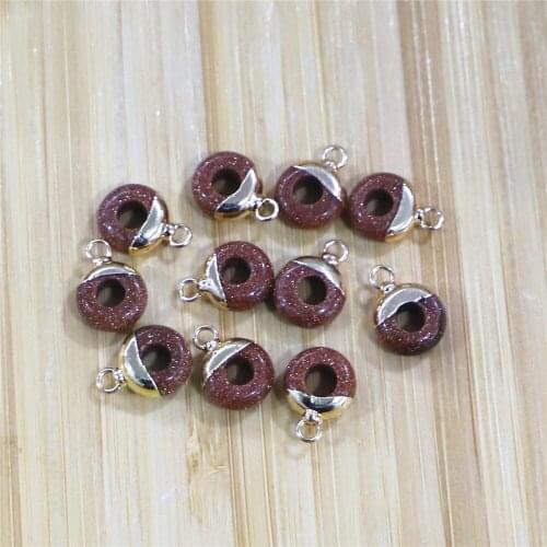 Natural Sandstone Crystal Agates Abacus Shape Large Hole Stone Bead Pendant Size 4x10mm, Used To Make Earrings and Necklaces