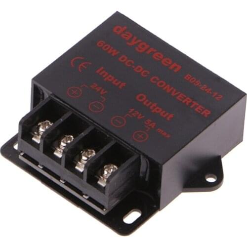 DC 24V To 12V 5A 60W Converter Step Down Regulator For Low Voltage Transformer New