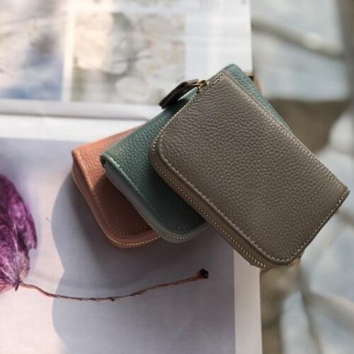 Simple bag multi card zipper bank card bag