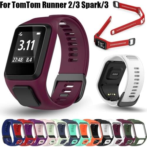 Strap For TomTom Runner 3/Adventurer/Golfer 2/Runner 2 Cardio WatchBand Bracelet Silicone Wristband Smart Watch Replacement belt
