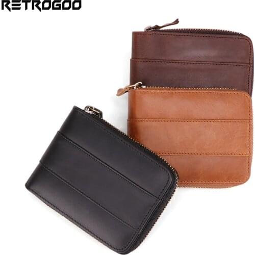 Мужские кожаные кошельки RETROGOO China At AliExpress