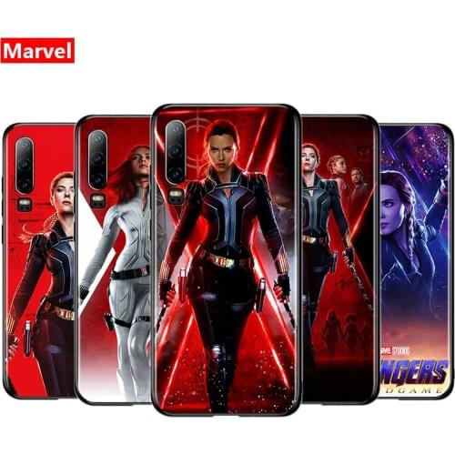 Marvel Avengers Super Hero Black Widow For Huawei P50 P40 P30 P20 P10 P9 P8 Lite Mini E 5G Pro Plus Soft TPU Silicone Phone Case
