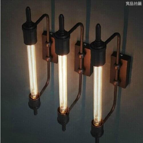 Garden stairs steam pipe wall RH North American type designer retro retro bedside mirror light balcony GY124