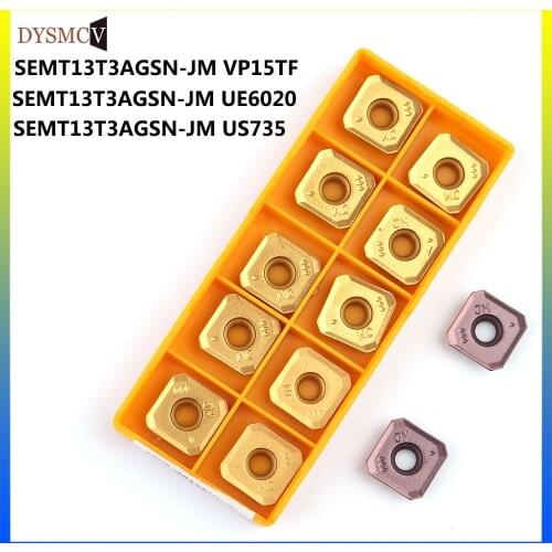 SEMT13T3AGSN-JM VP15TF UE6020 US735 High quality milling tool carbide insert lathe tool CNC milling insert carbide cutting tool