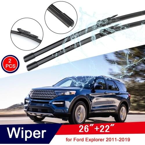 Front Window Wiper 26"+22" Car Accessories Windshield Windscreen Wiper Blades For Ford Explorer 2011-2019