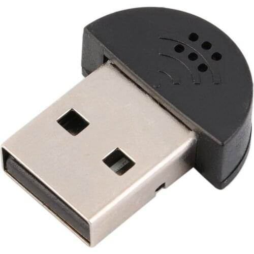 Super Mini USB Microphone IC Audio Adapter Portable Studio Voice Driver Portable Microphone for MSN PC Laptop Free Lessons
