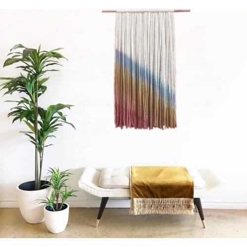Boho Style Woven Tapestry Wall Hanging Home Decor Macrame Wall Hanging Tie Dye Tapestry 35x60cm