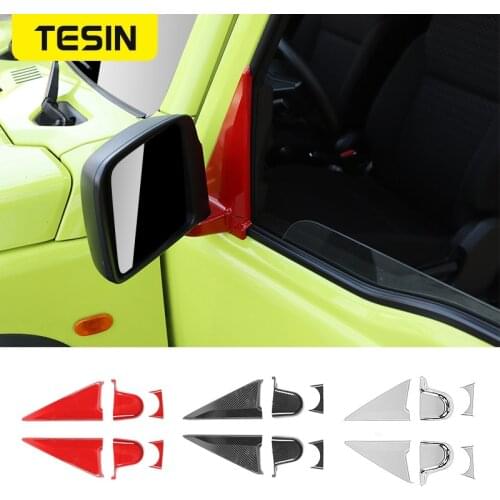 TESIN Exterior Stickers For Suzuki Jimny Car Reversing Mirror Base Decoration Cover Sticker Accessories For Suzuki Jimny 2019