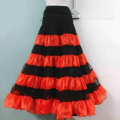 High Quality Ballroom Competition Dance Skirt For Women Waltz Tango Performance Wear Spanish Bullfight Skirts Customize DL5264