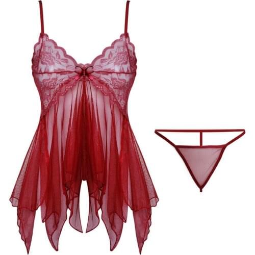 Healthy Women Clothes Ladies Sexy Lace Night Dress Nighties V-neck Nightgown Nightdress Lace Sleepwear Nightwear Women Homewear