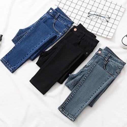 Woman Jeans Pants Jeans Womens High Waist Spring And Autumn Tappered Pencil Pants Pantalones Vaqueros Mujer