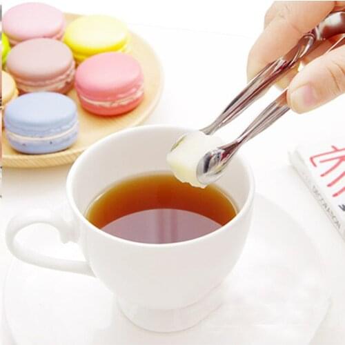 1pc Mini Sugar Clip Tweezer Stainless Steel Clamp Tongs Clips Coffee Ice Cube Little Clamp Tea Clips Hot Kitchen Bar Tools
