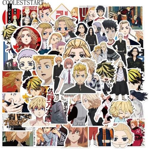 10/50Pcs/pack Anime Tokyo Revengers Decal Stickers For Kids Toy Phone Suitcase Skateboard Motorcycle Bicycle Water Cup Laptop