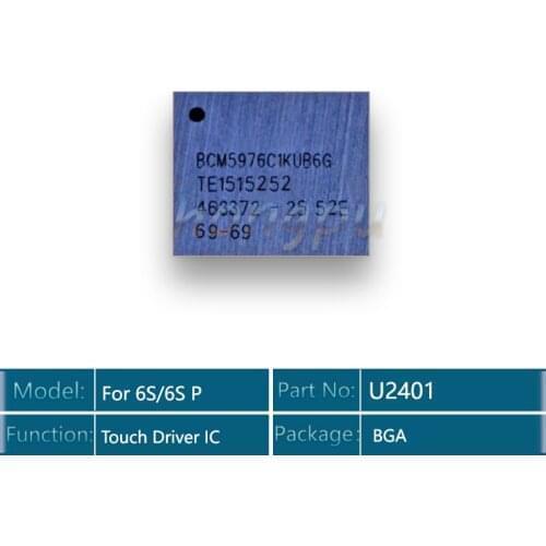 10pcs/lot U2401/BCM5976 Screen Controller ic for iPhone 6/6 Plus 6P 6G White Meson Driver Touch ic chip BCM5976C1KUB6G