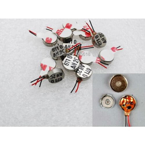 Wholesale New 10pcs 4x10mm DC 3V Coin Vibration Motor Micro Motor brushless vibration motor for Cellphone PCB massager