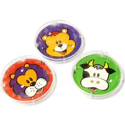 2 pc Animal Plastic 49mm Pinball Balance Maze Game Gift Gag Pinata Vending School Toys Supplies Novelties Birthday Party Favors
