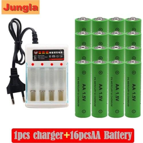 2020 100% New Brand AA rechargeable battery 4000mAh 1.5v AA Alkaline Rechargeable batery + AA charger