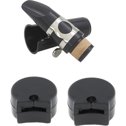 3 Pcs Instrument Parts: 1 Pcs B Flat Clarinet Mouthpiece and Cap Clamp Woodwind Instruments & 2 Pcs Clarinet Resilient Thumb Res