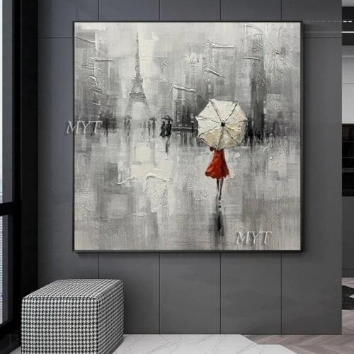 Abstract Oil Painting On Canvas Handmade Modern Bright Color Abstract Painting Colorful landscape Picture Home Wall Hotel Decor