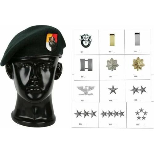 US ARMY 3TH SPECIAL FORCES GROUP Blackish GREEN WOOL BERET WITH INSIGNIA MILITARY CAP Military Store