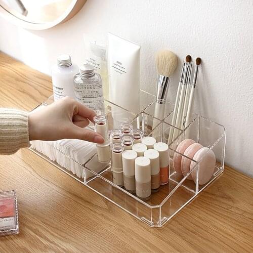 Large Makeup Organizer Office Organizer Box Bathroom Cosmetic Storage Case Cosmetic Plastic Storage Box Desk