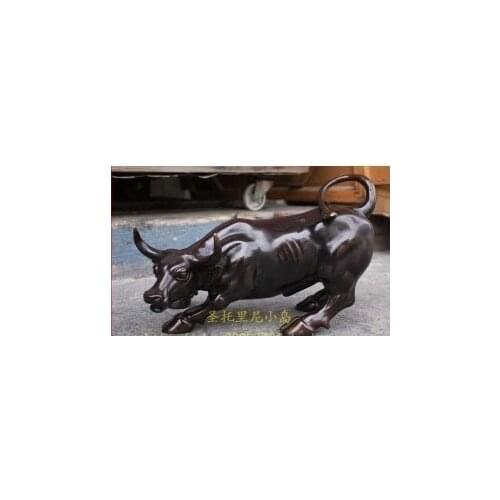 Wang 0001 Wall Street Bronze Fierce Bull OX Statue
