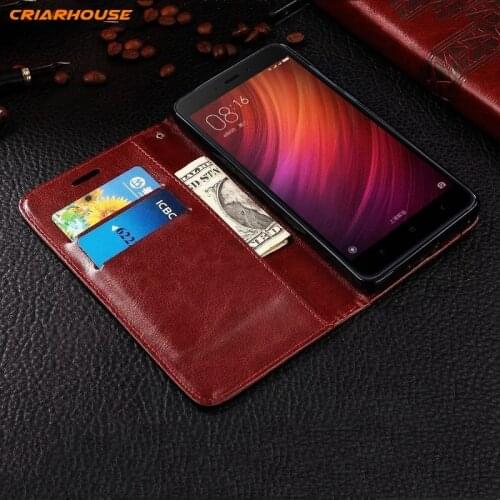 Soft pu leather phone case for Redmi 3 3S 4X 4A 5A back cover flip stand wallet For xiaomi Redmi Note 3 4 4X 5A Global Version