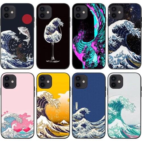 For iphone 12 11 Pro 11Pro 12Pro Max mini 7 8 Plus Case For iphone X XR XS max SE 2020 Phone Cases Kanagawa Surfing Wave Cover