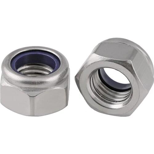 Din985 304 stainless steel Reverse nut locknut / antiskid / self-locking nut / locking Left nut Ni cap m2-m20 10PCS