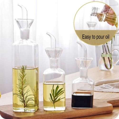 High Borosilicate Glass Oil Pot Household Leak-proof Oil Bottle Kitchen Soy Pot Oil Tank Vinegar Mixing Bottle Bottle