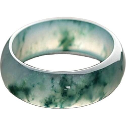 Chinese Natural Genuine White Jade ice floating flower jade bracelet female color bracelets