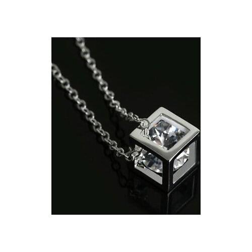 Zircon COLLANINA square silver plated hook IDEA fantastic engagement sl 99 S0434 sent from Italy