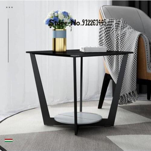 Light Luxury Simple Modern Living Room Movable Small Tea Table Mini Italian Very Simple Rock Plate Corner Table