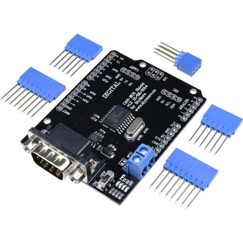 MCP2515 Can Bus Shield Board SPI Interface Connector Expansion Controller Module DC 5V-12V For Arduino 9 Pins Auto Diagnostic