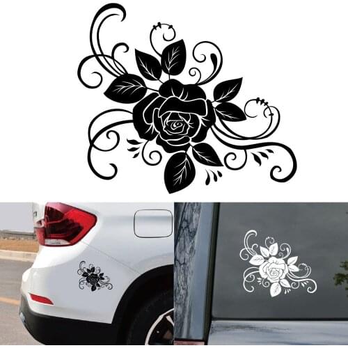Fashionable flower cane car sticker vinyl decals rose luxuriant adornment motorcycle bumper car decals car window accessories