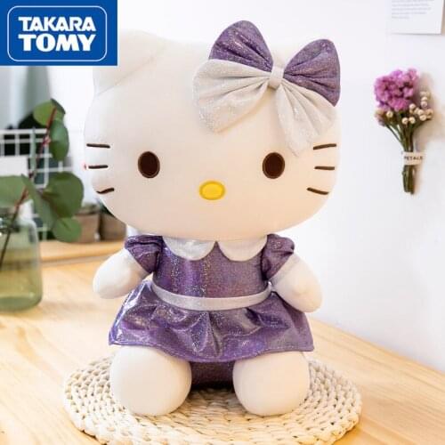 TAKARA TOMY fashion cartoon Hello Kitty soft plush doll simple and comfortable childrens doll doll toy