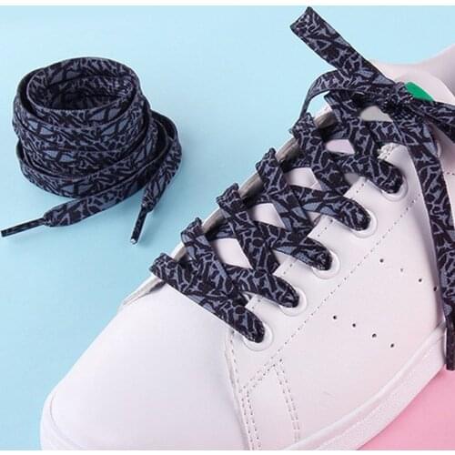 Fashion Outdoor Sports Flat Shoelaces Unisex Printed Shoelaces Women Colorful White Shoes Laces Canvas Shoe Casual Shoe Laces