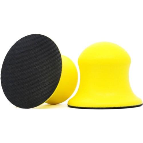 3 Inch Foam Hand Sanding Pad Hook & Loop Sponge Polishing Pad Holder Dust Free Connect Sandpaper Circle Backing Tool