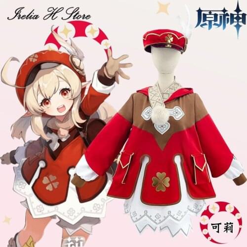 New Game Cosplays Genshin Impact Klee Cosplay Costume Halloween costumes dress female