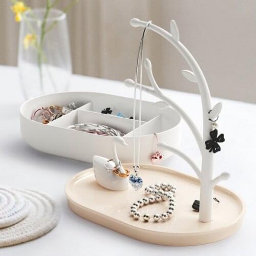 Wholesale Price Swan and Tree Stand Organizer Show Rack Jewelry Necklace Ring Earring Necklace Organizer Jewelry Earings Holder