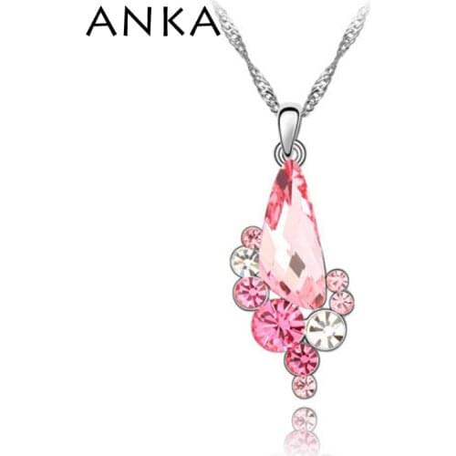ANKA fashion classic women flower necklace crystal pendant necklace Main Stone Crystals from Austria #87352
