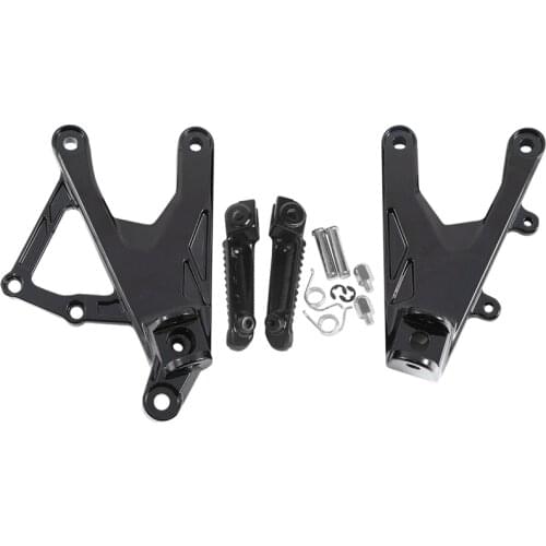 Motorcycle Front Driver Footrest Foot Pegs w/ Bracket For Yamaha YZF R1 R1S R1M 2015-2018