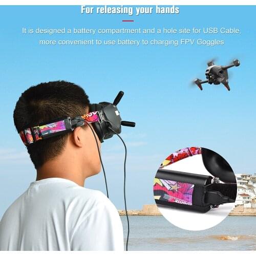 DJI FPV Battery Strap Adjustable Colorful Headband For DJI FPV Googles V2/ VR Goggles HeadbandKerchief DJI FPV Drone Accessories